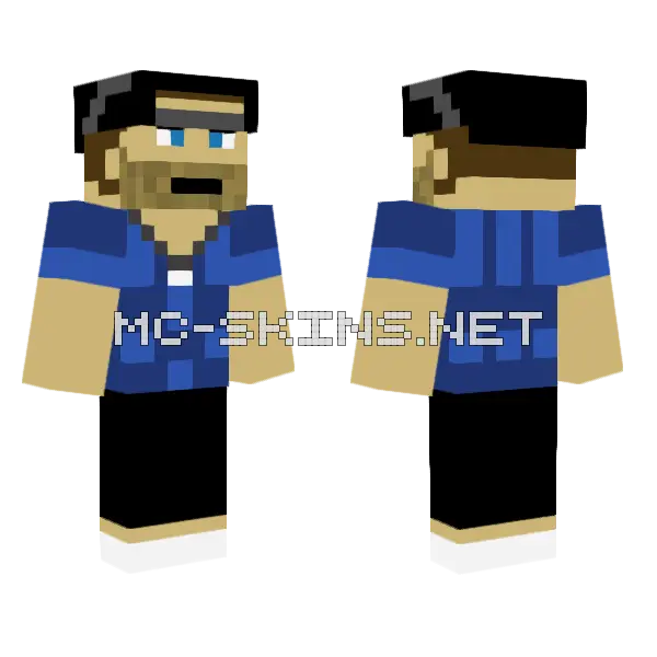 Ssundee Idle Tuber Minecraft skin, front and back