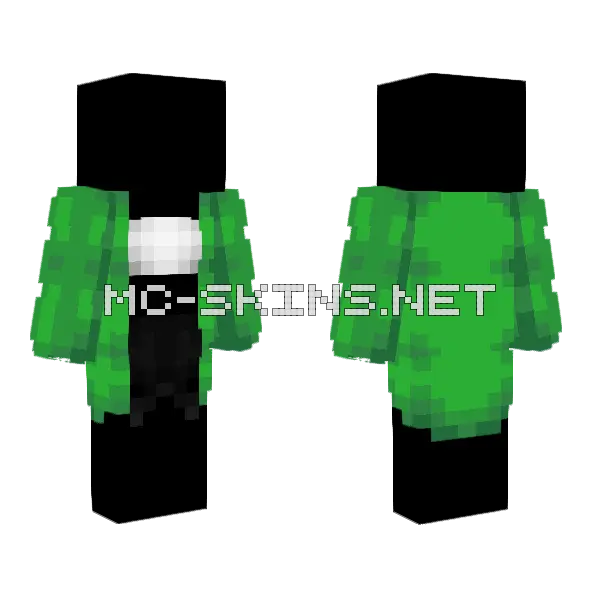 St Patrick Green Coat Minecraft skin, front and back