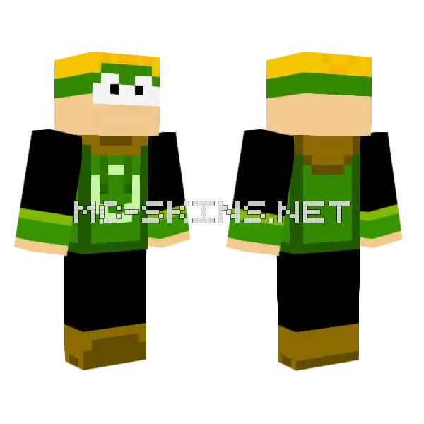 St. Patrick's Day Rayman Minecraft skin, front and back