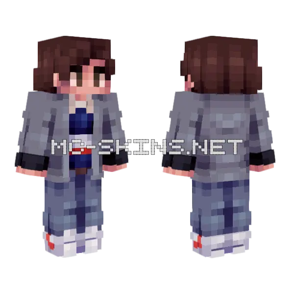 St S4 Steve Harrington Minecraft skin, front and back