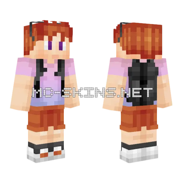 Stand On The Edge Of The World With Me Minecraft skin, front and back