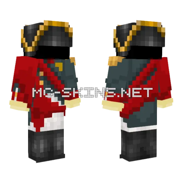 Standard Uniform Upper Brass Minecraft skin, front and back