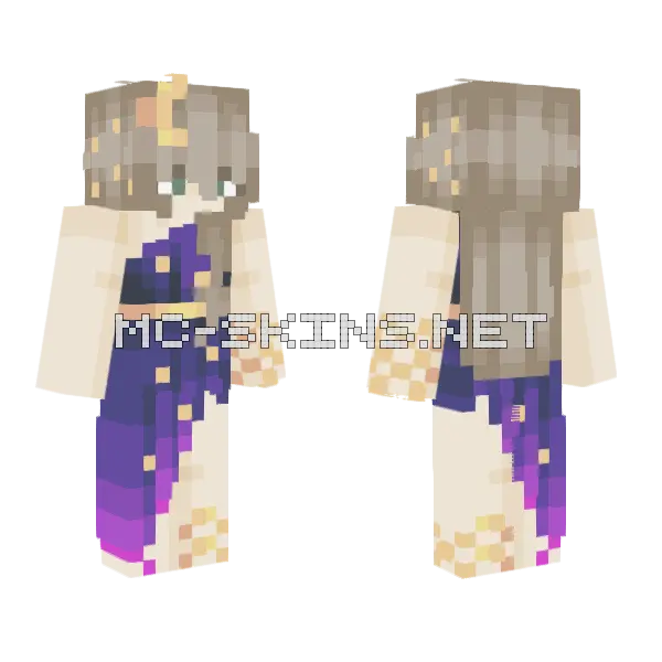 Star Girl Minecraft skin, front and back