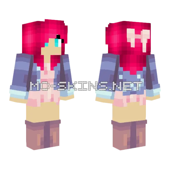 Star Girl Minecraft skin, front and back