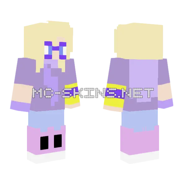 Star Girl Minecraft skin, front and back