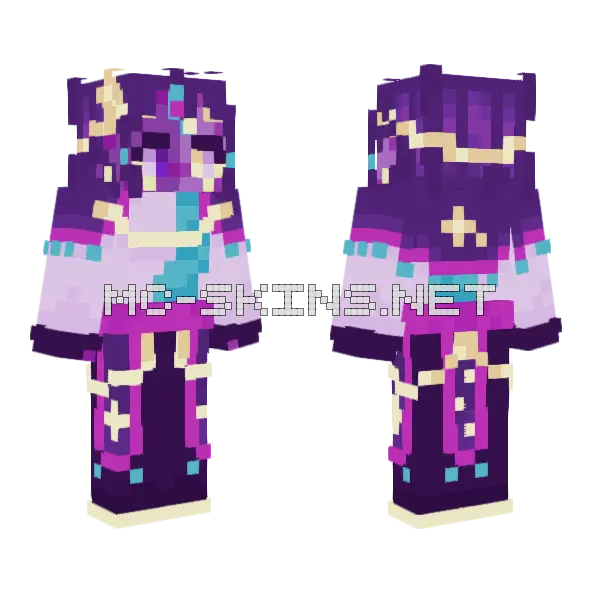 Star Keeper Waffle Minecraft skin, front and back