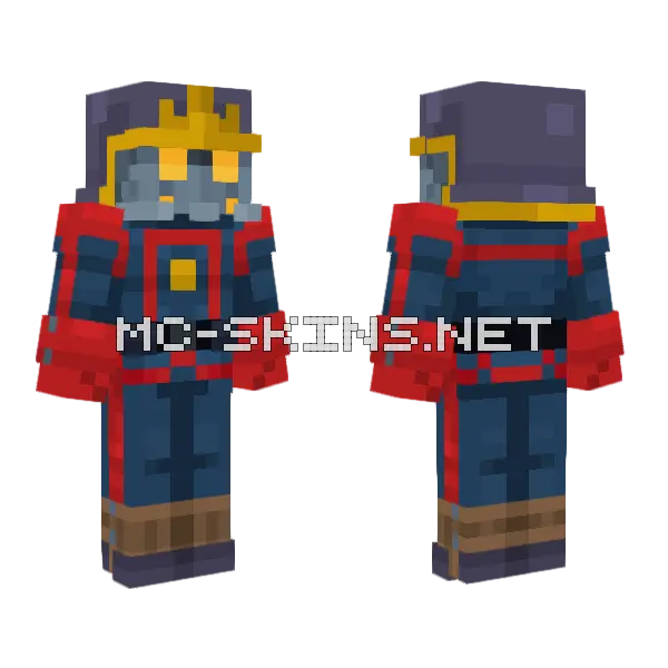 Star Lord Marvel Comics Minecraft skin, front and back