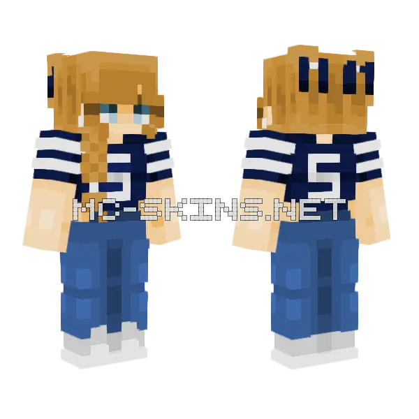 Star Player Fixed Minecraft skin, front and back