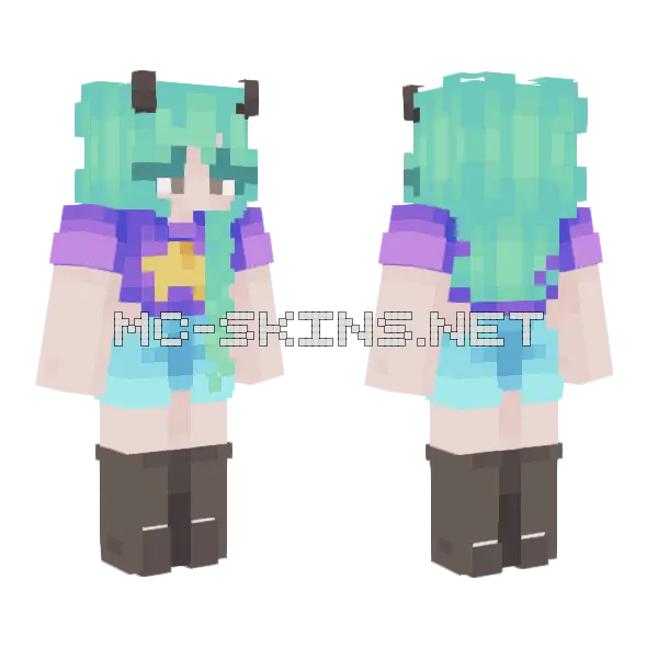 Star Remake Minecraft skin, front and back