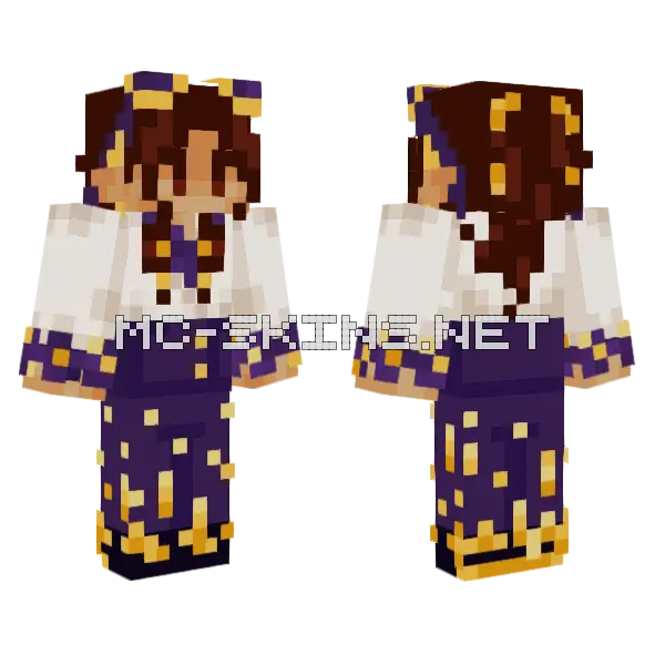 Star Surfer Minecraft skin, front and back