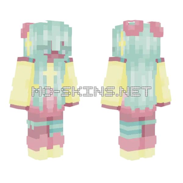 Star Thanks For Likes Minecraft skin, front and back