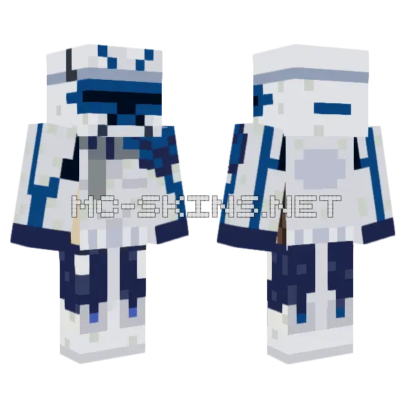 Star Wars Hedgehog Captain Rex Minecraft skin, front and back