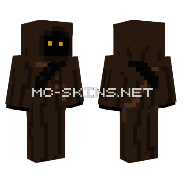 Star Wars Jawa Minecraft skin, front and back