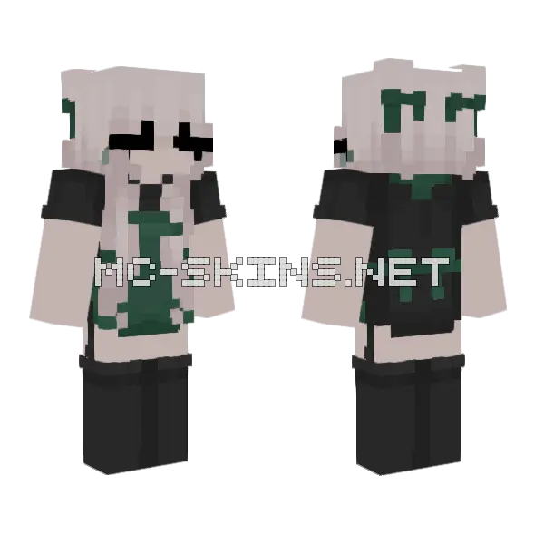 Starbucks Barista Minecraft skin, front and back