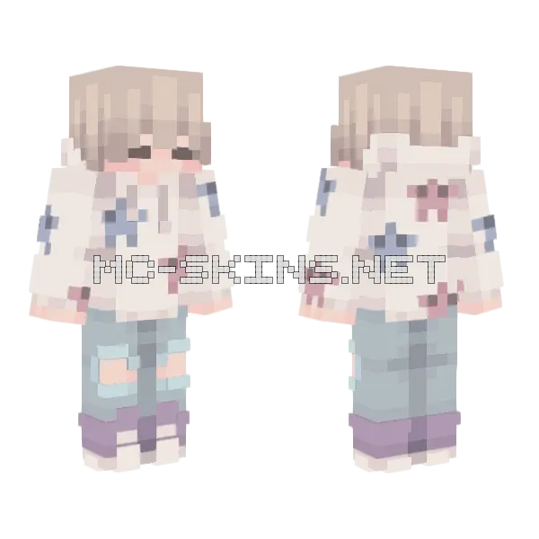 Stardust Masculine Minecraft skin, front and back
