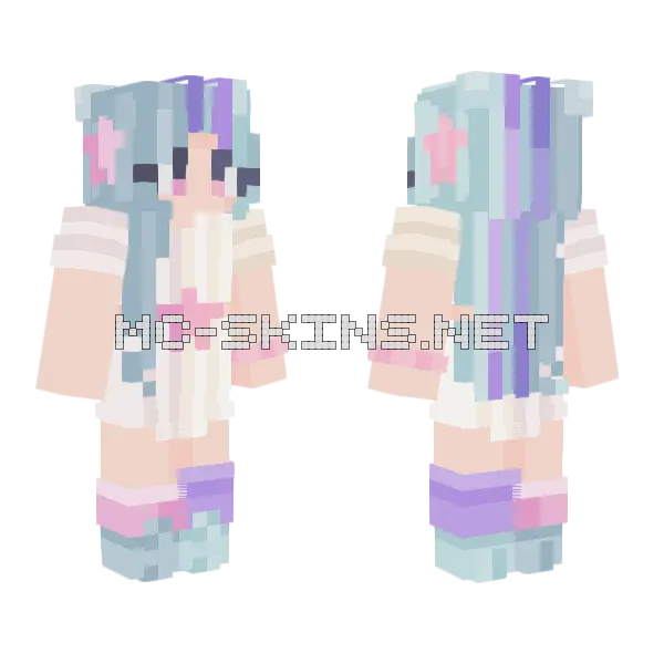 Starfish Princess RCE Minecraft skin, front and back
