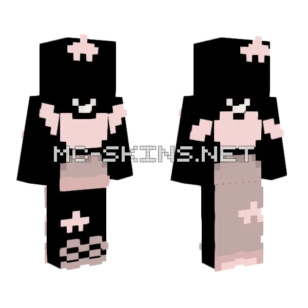 Starfish Raffle Minecraft skin, front and back