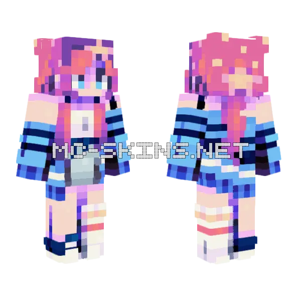 Stargazing RCE Minecraft skin, front and back