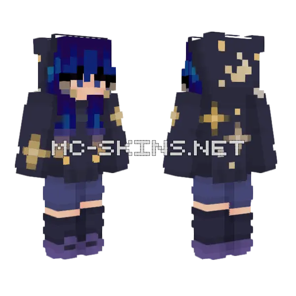 Stargrrl Prize for Stargrrl Minecraft skin, front and back