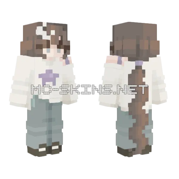 Starlace Girl Minecraft skin, front and back