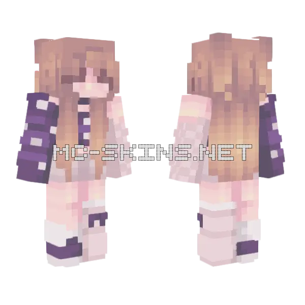 Starlit Girl Minecraft skin, front and back