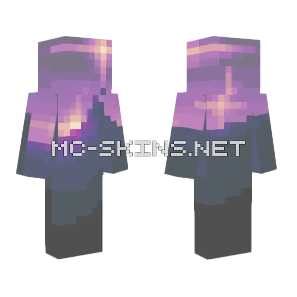 Starlit Pixel Art Minecraft skin, front and back