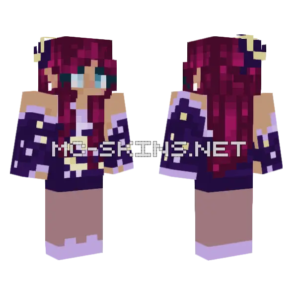 Starrah Minecraft skin, front and back