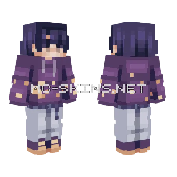 Starry Night Boy Minecraft skin, front and back