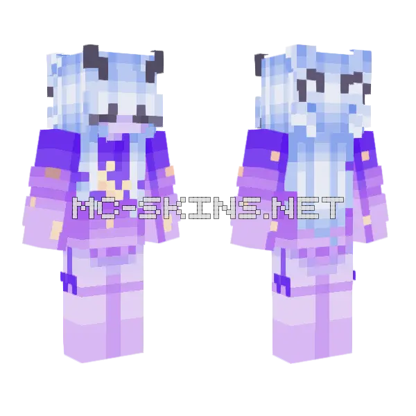 Starry Night Girl Minecraft skin, front and back