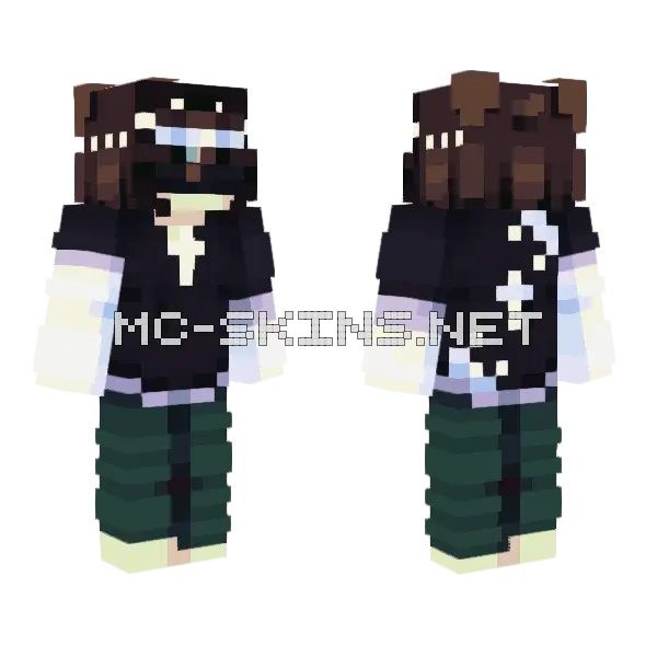Stars Close As Sky Minecraft skin, front and back