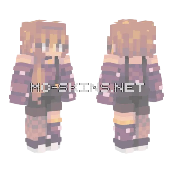 Stars In Our Eyes Collab Minecraft skin, front and back