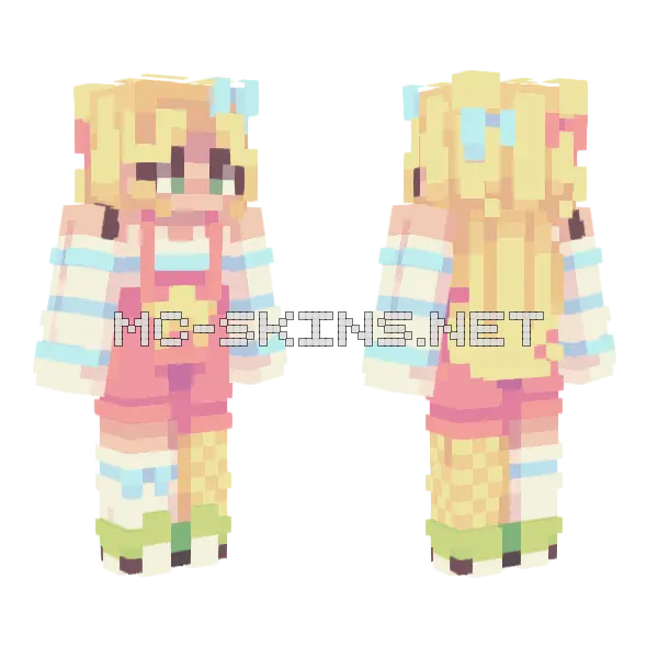 Starstruck RCE Minecraft skin, front and back