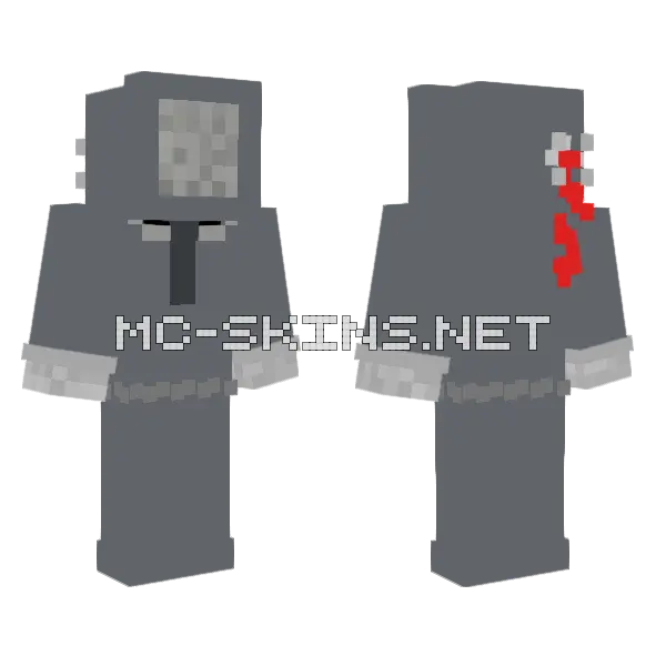 Static Minecraft skin, front and back