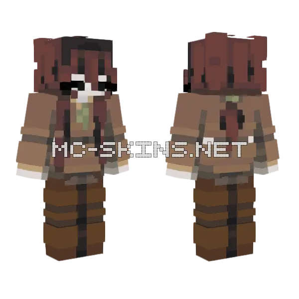 Stationery Outfit Minecraft skin, front and back
