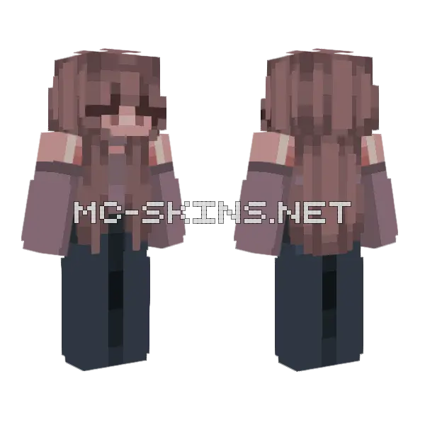 Stay Still Eyes Closed Minecraft skin, front and back