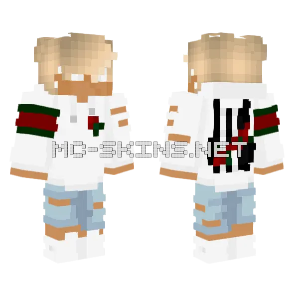 Stay With Me Minecraft skin, front and back