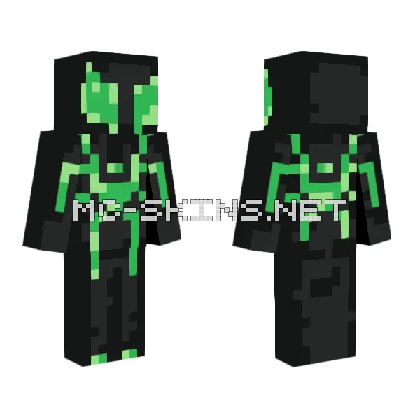 Stealth Big Time Suit Spider-Man Minecraft skin, front and back
