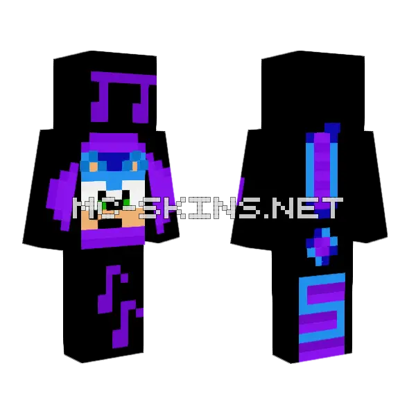 Steam The Hedgehog Song Minecraft skin, front and back