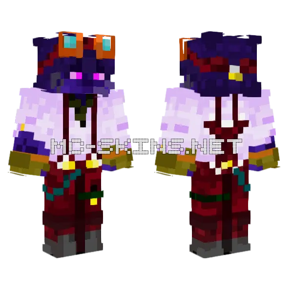 Steampunk Gas Mask Minecraft skin, front and back