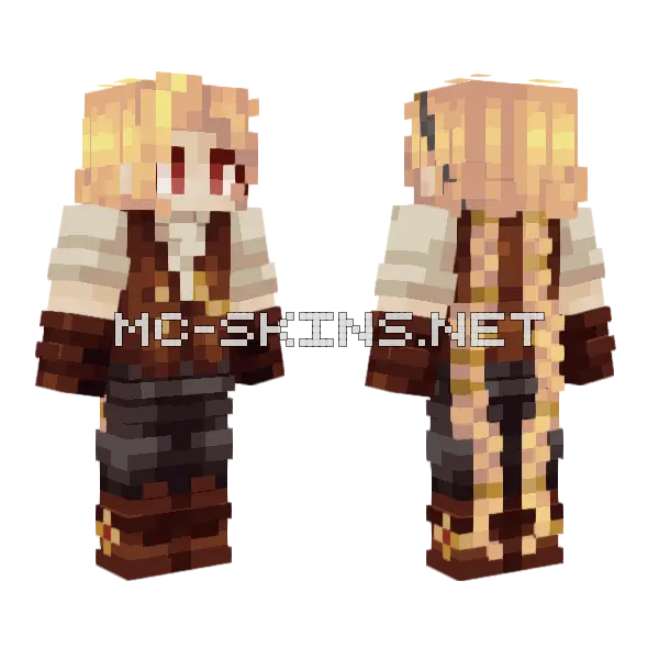 Steampunk Girl Minecraft skin, front and back
