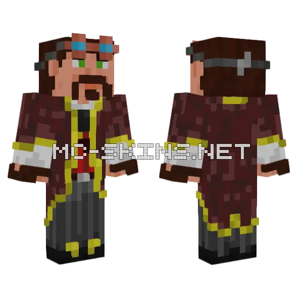 Steampunk Guy Minecraft skin, front and back