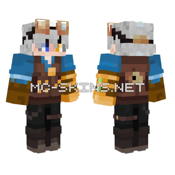 Steampunk Mad Scientist, front and back