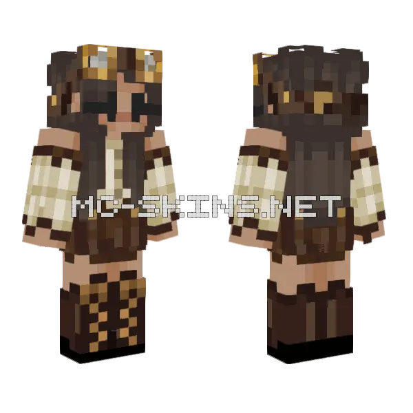 Steampunk Rain Minecraft skin, front and back
