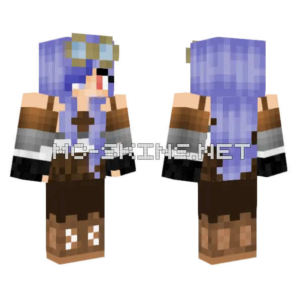 Steampunk Twilight Minecraft skin, front and back