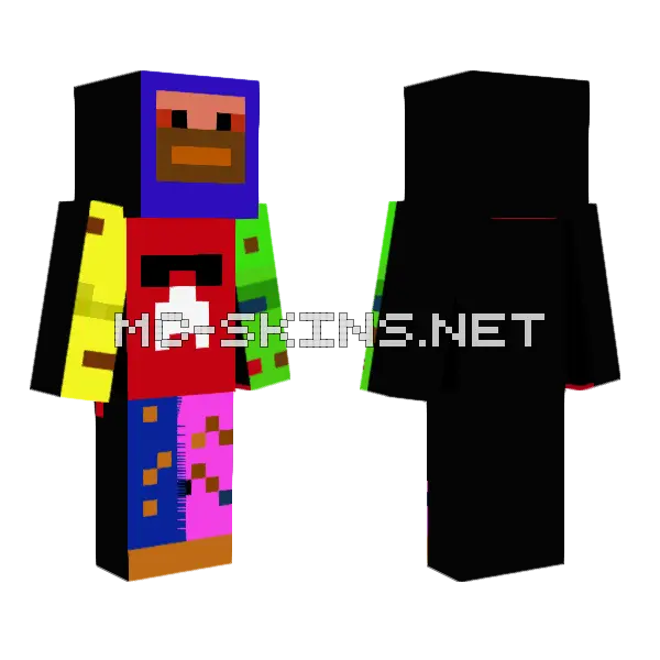 Stefano Minecraft skin, front and back
