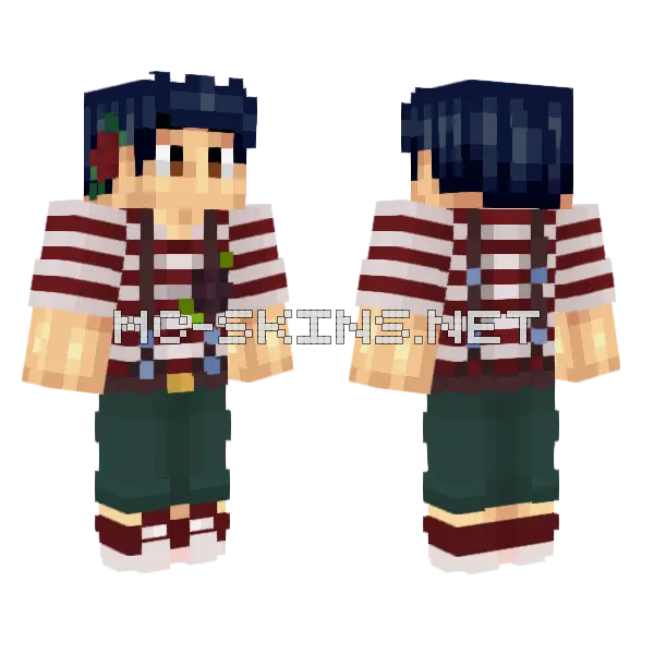 Stemister Minecraft skin, front and back
