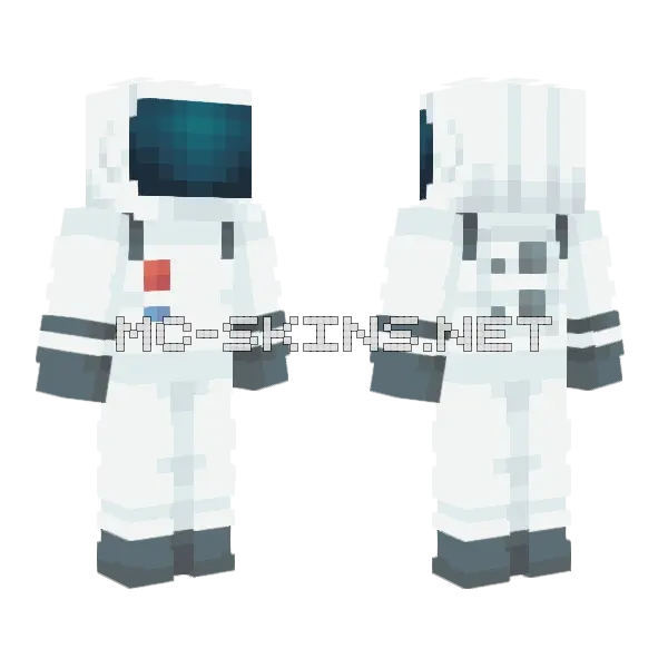 Sterile Spacesuit Minecraft skin, front and back