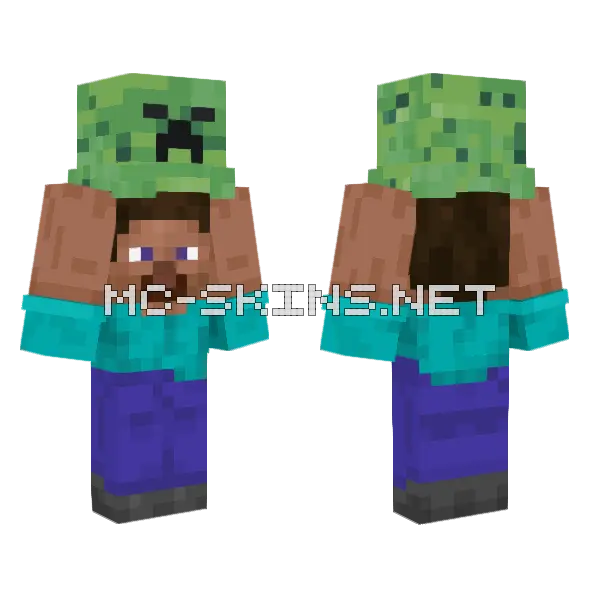 Steve Carrying Creeper, front and back