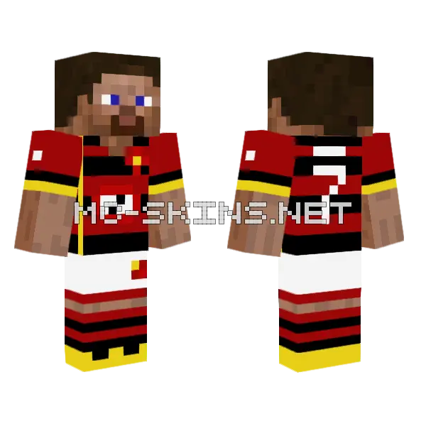 Steve Del Rangerito Minecraft skin, front and back