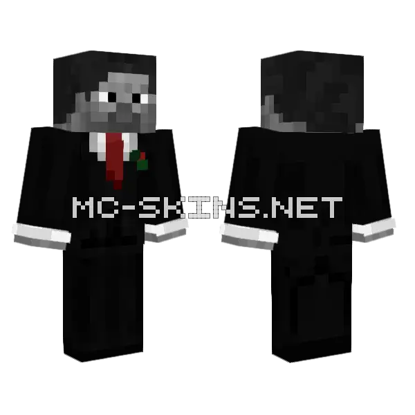 Steve Elegante Minecraft skin, front and back